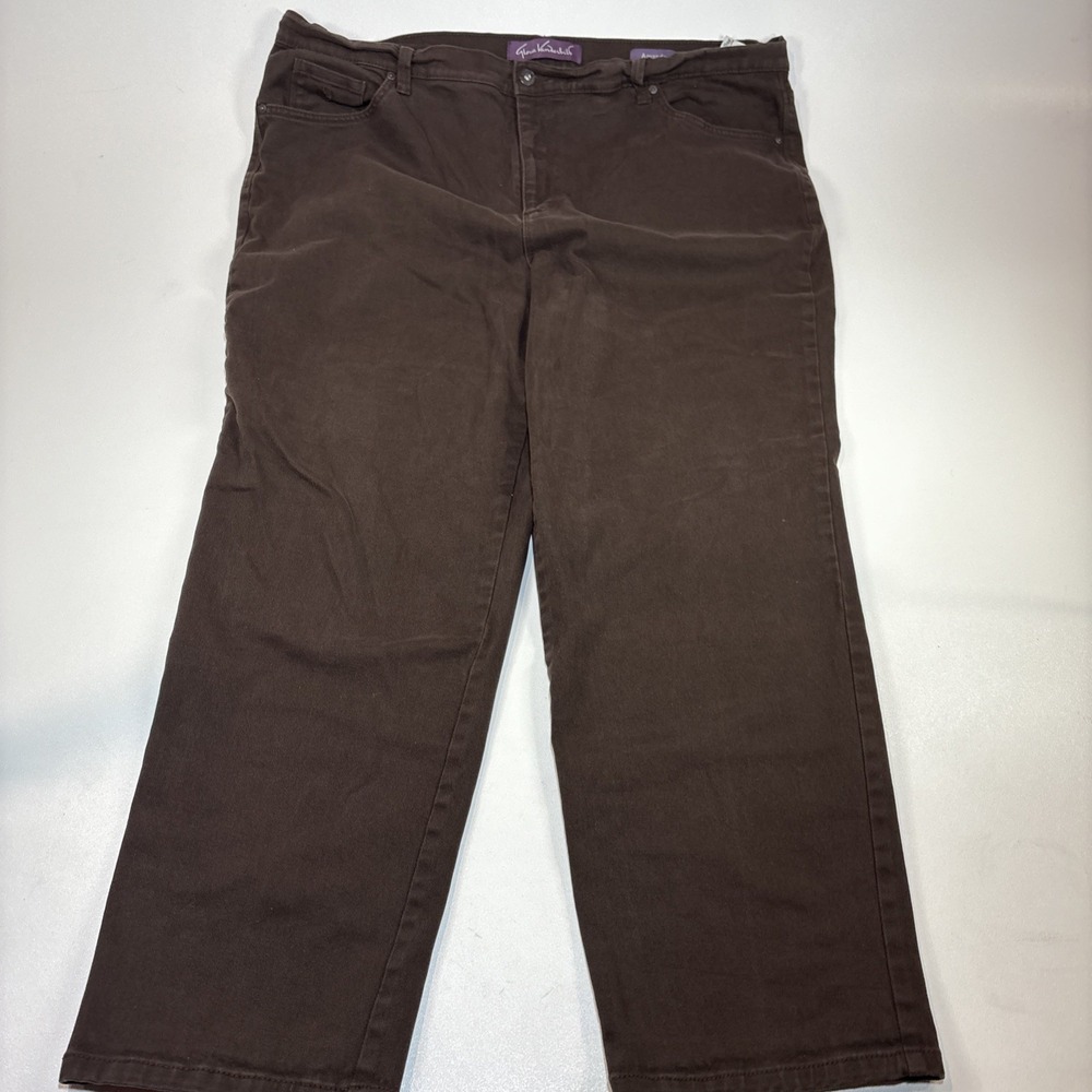 Gloria Vanderbilt Women's Denim Burgandy Amanda Classic Fit Jeans Sz 22W